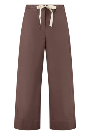 Bronzo high-rise cotton trousers-0